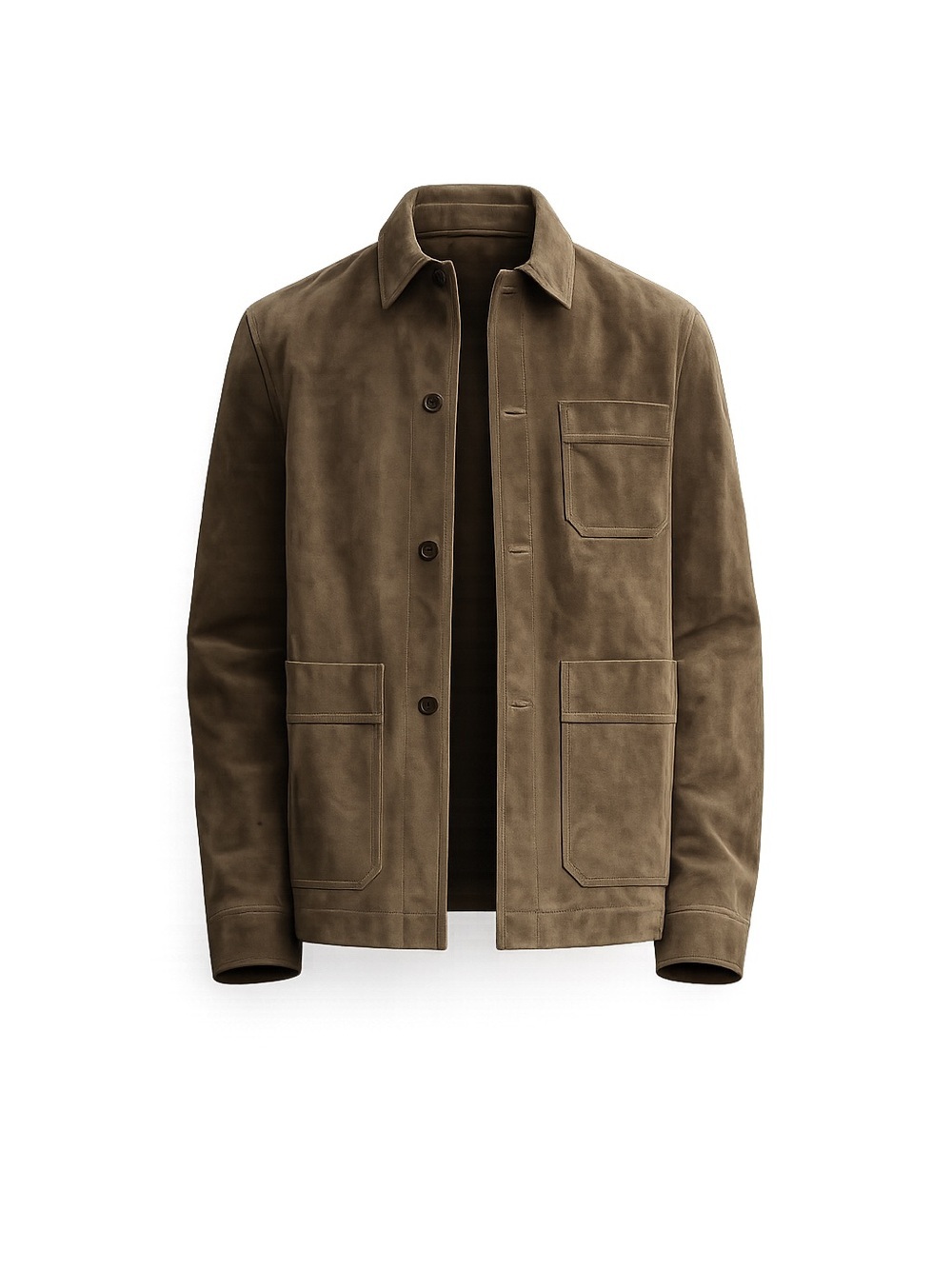 Zara Leather Men's Suede Jacket Brown MSRP $229